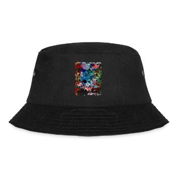 Japanese Floral Pattern Chrysanthemum Cherry - Bucket Hat - black - Front - Lela (165cm)