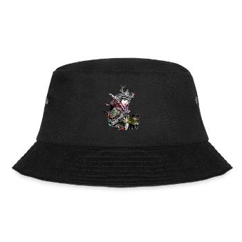 Japanisches Geisha Schwert Samurai Krieger 113 - Bucket Hat - Schwarz - Vorne - Lela (165cm)