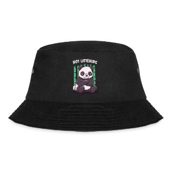 Not listening funny sarcastic humor -sarcasmu - Bucket Hat - black - Front - Lela (165cm)