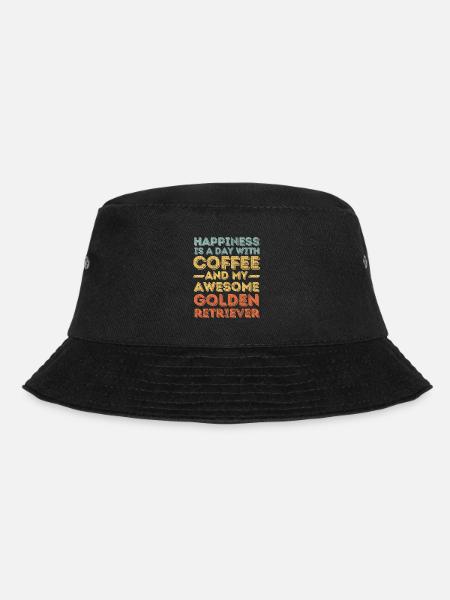 Golden-Retriever Kaffee Hund Cafe - Bucket Hat - Schwarz