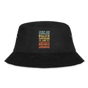 Policeman Kendo retro - Bucket Hat - black - Front - Lela (165cm)