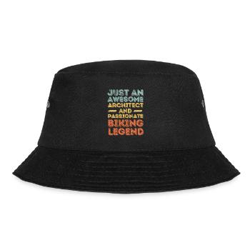 Architekt Radfahren retro - Bucket Hat - Schwarz - Vorne - Lela (165cm)