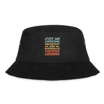 Architekt Kanu retro - Bucket Hat - Schwarz - Vorne - Lela (165cm)