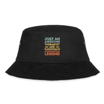 Therapeut Snowboard retro - Bucket Hat - Schwarz - Vorne - Lela (165cm)