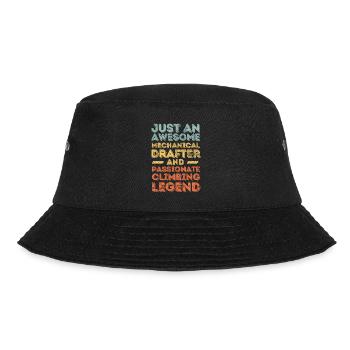 Technical draughtsman climbing retro - Bucket Hat - black - Front - Lela (165cm)