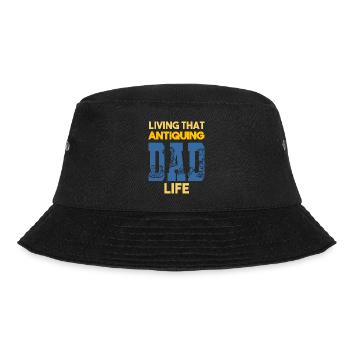 Living That Antiquing Dad Life Antiques Papa - Bucket Hat - black - Front - Lela (165cm)