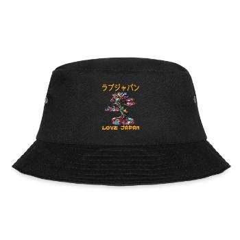 Bonsai Tree Japanese Zen Garden Symbol Kanji Love - Bucket Hat - black - Front - Lela (165cm)