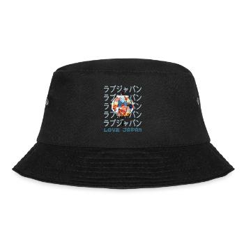 Japanische Laterne traditionelles Symbol Wort Kanji - Bucket Hat - Schwarz - Vorne - Lela (165cm)