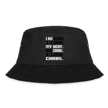 Marathon Triathlon Running Jogging Biking Cycling - Bucket Hat - black - Front - Lela (165cm)