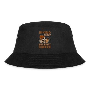 Kaffee Wandern Skelett - Bucket Hat - Schwarz - Vorne - Lela (165cm)