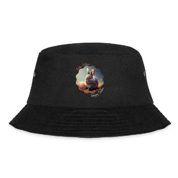 Frohe Ostern | Osterhäschen | Osterhase - Bucket Hat - Schwarz - Vorne - Lela (165cm)