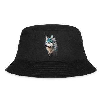 Siberian Husky 01 - Bucket Hat - black - Front - Lela (165cm)