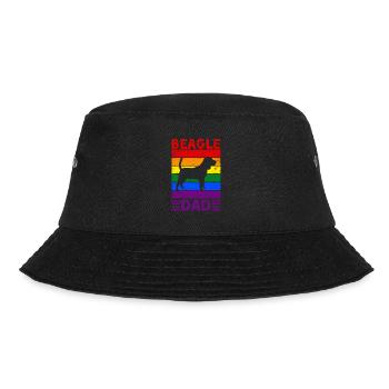 Beagle Dad LGBTQ Rainbow Flag - Bucket Hat - black - Front - Lela (165cm)