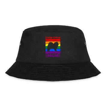 Chow-chow Mom LGBTQ Rainbow Flag - Bucket Hat - black - Front - Lela (165cm)