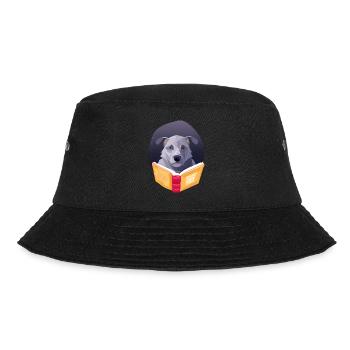 Lesen Hund Buch Leser Hunde Buchliebhaber Bücher - Bucket Hat - Schwarz - Vorne - Lela (165cm)