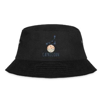 Das Sternbild Steinbock - Bucket Hat - Schwarz - Vorne - Lela (165cm)