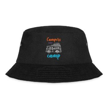 Camper auf dem Weg zum Camp - Bucket Hat - Schwarz - Vorne - Lela (165cm)