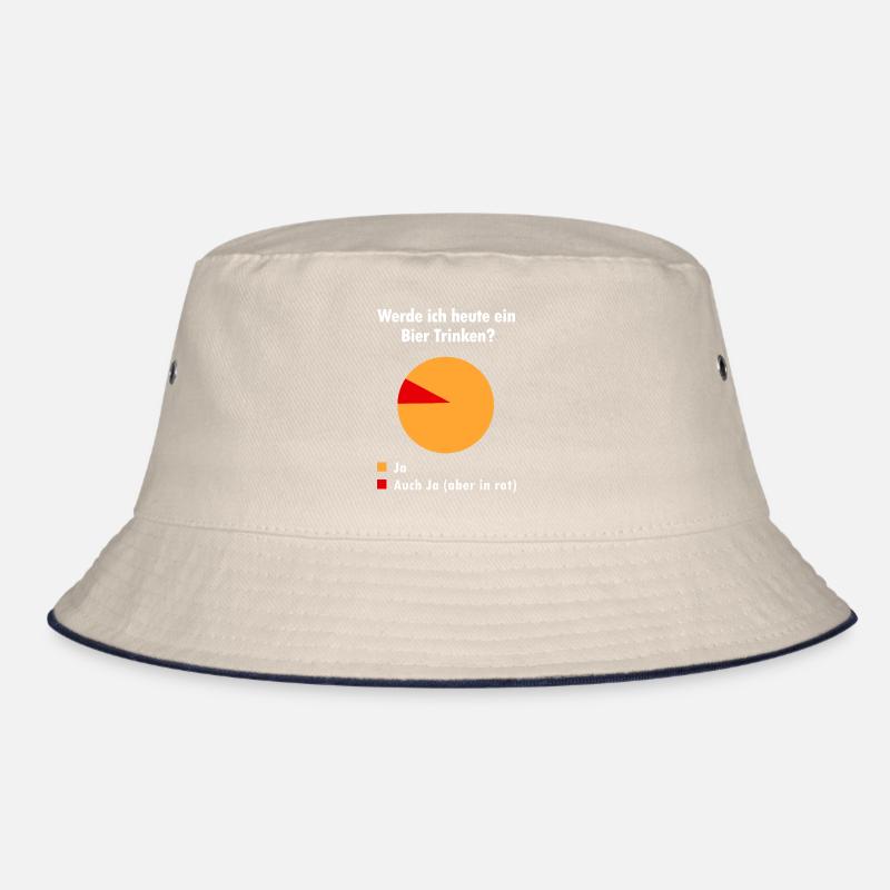 werde ich heute bier trinken Bierdiagram Bucket Hat