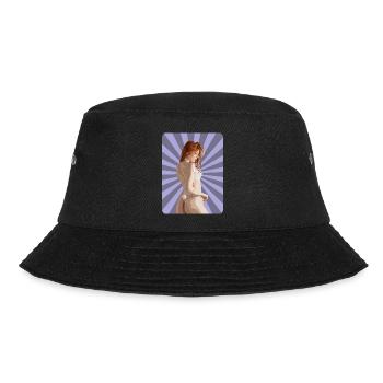 Sexy T-Shirt Redhead Girl Woman Pinup Comic Pop - Bucket Hat - black - Front - Lela (165cm)