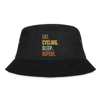 EAT CYCLING SLEEP REPEAT - Bucket Hat - black - Front - Lela (165cm)