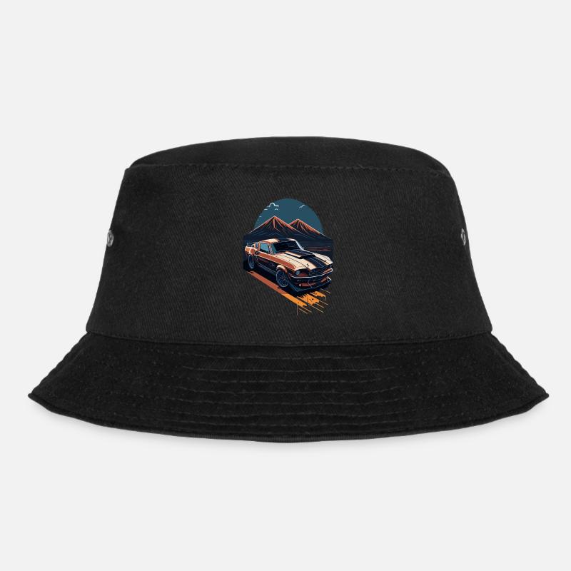 Muscle Car Power - Bucket Hat - Schwarz