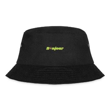 Bonjour Macaron Bear - Bucket Hat - black - Front - Lela (165cm)