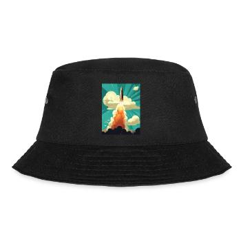 Rocket Launch Raketenstart - Bucket Hat - Schwarz - Vorne - Lela (165cm)