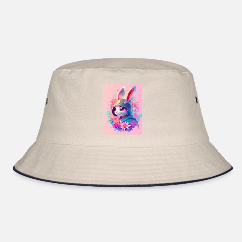 Rabbit in Digital Style Bucket Hat