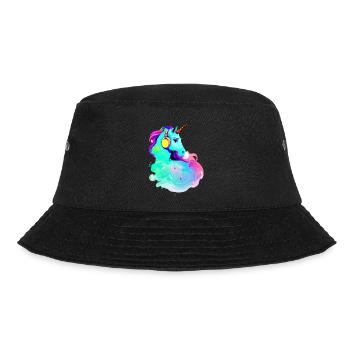 Unicorns Listen to music Unicorn Mythical Animal Unicorn - Bucket Hat - black - Front - Lela (165cm)