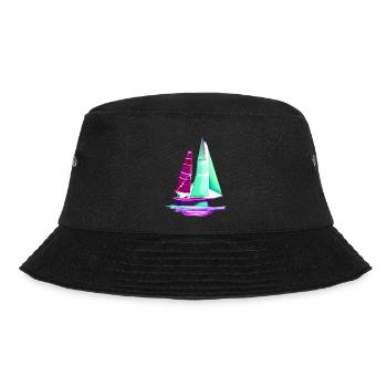 Segeln Segelsport Segelboot Segler Segelschiff - Bucket Hat - Schwarz - Vorne - Lela (165cm)