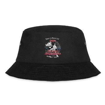 Leben ist besser mit American Staffefordshire - Bucket Hat - Schwarz - Vorne - Lela (165cm)