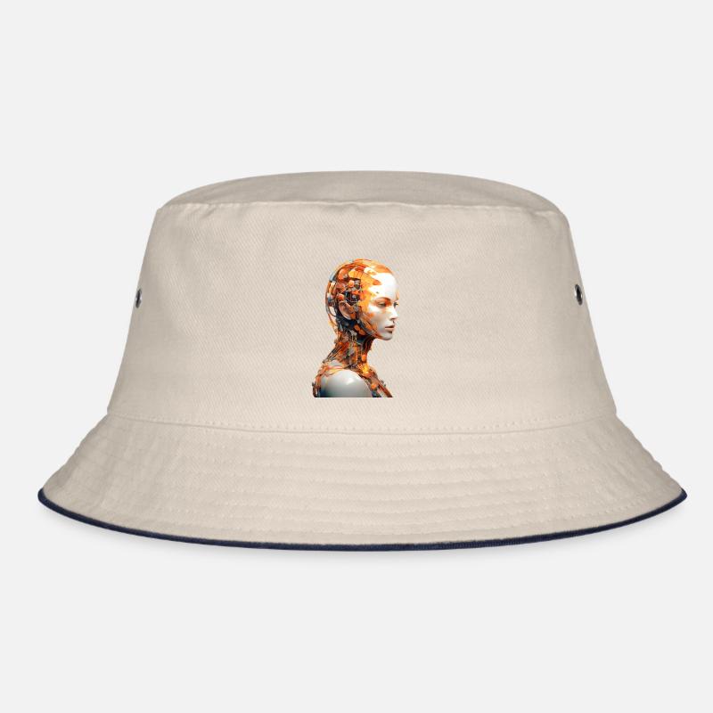 Portrait eines weiblichen Androiden Bucket Hat