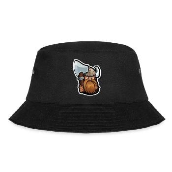 Olaf, the Bold: Cartoon Viking Olaf - Bucket Hat - black - Front - Lela (165cm)