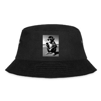 Cool beach monkey - Bucket Hat - Schwarz - Vorne - Lela (165cm)