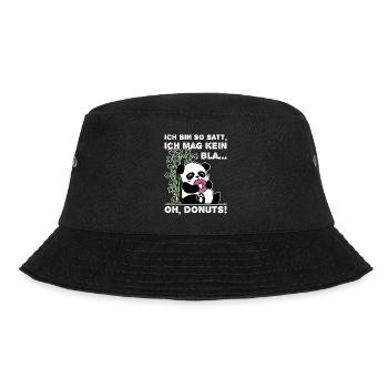 Süßer Panda Bambus Natur Donut Spruch - Bucket Hat - Schwarz - Vorne - Lela (165cm)
