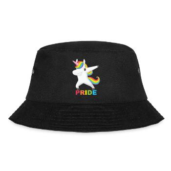 PRIDE MONTH - dabbing unicorn - Bucket Hat - Schwarz - Vorne - Lela (165cm)