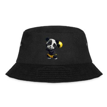 Panda Footballer - Bucket Hat - Schwarz - Vorne - Lela (165cm)