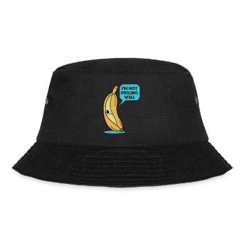 I don't peel myself well| Banana, funny sayings - Bucket Hat - black - Front - Lela (165cm)