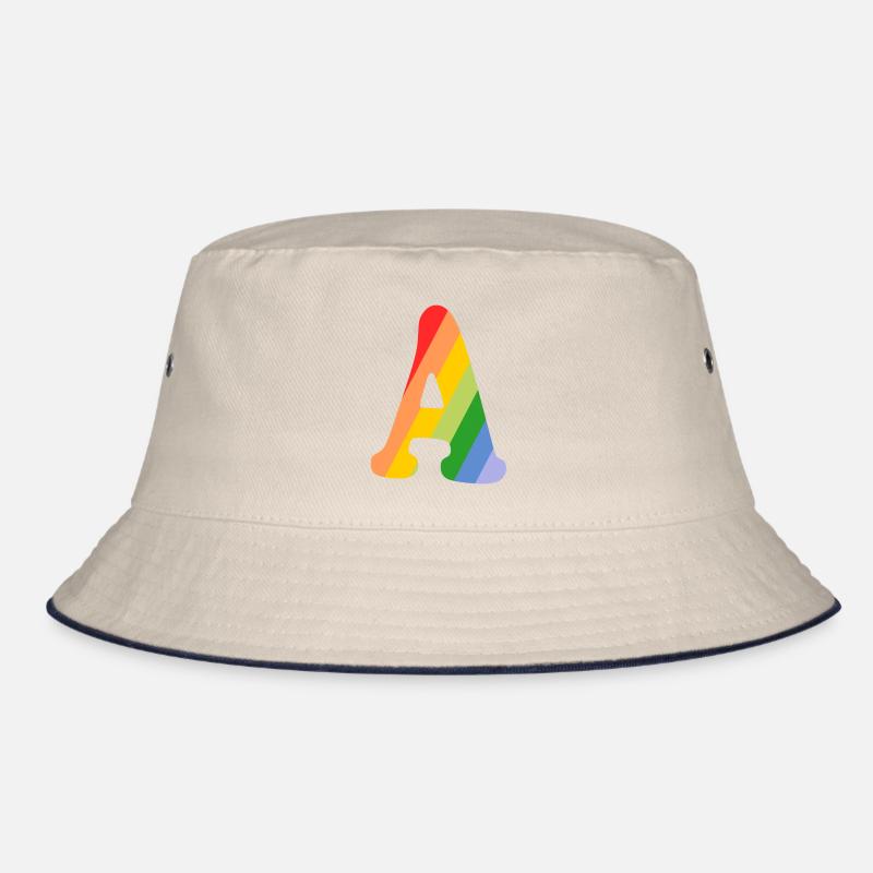 Buchstabe A Regenbogen Bucket Hat