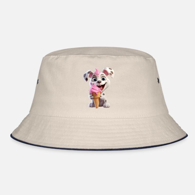 Hund mit Eiscreme Bucket Hat