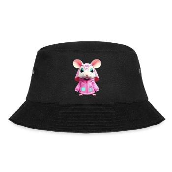Hamstermaus - Bucket Hat - Schwarz - Vorne - Lela (165cm)