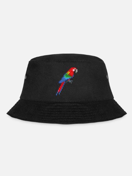 Vogel - Bucket Hat - Schwarz
