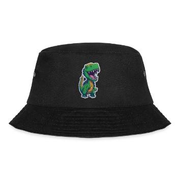 Dinosaurier lustig cool - Bucket Hat - Schwarz - Vorne - Lela (165cm)