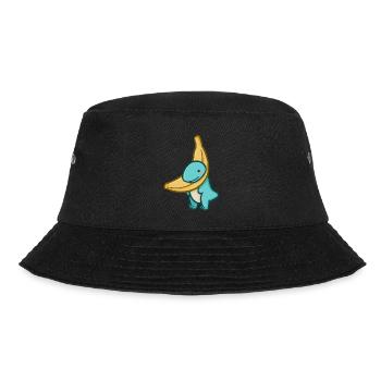 hugadino Banana Boi, Dino, cute dinosaur - Bucket Hat - black - Front - Lela (165cm)