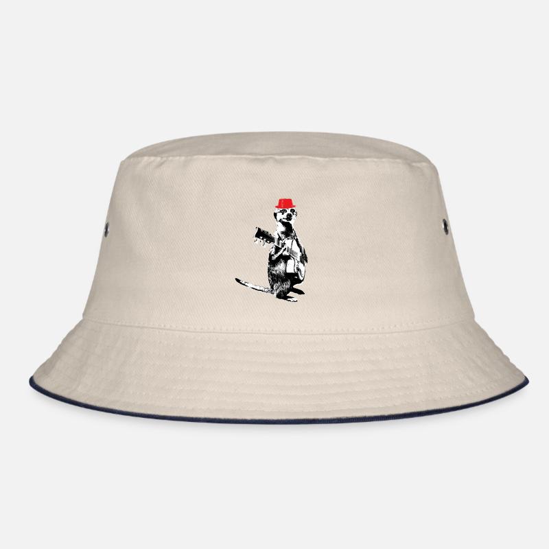 Suricate Guitariste White BG Red Hat Bob