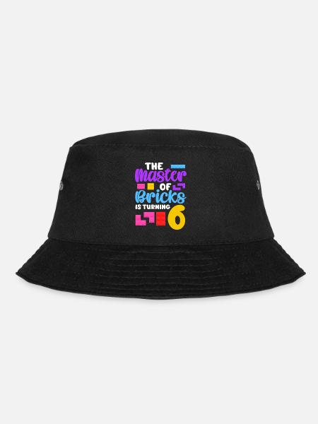 The master of bricks is turning 6 - Bucket Hat - Schwarz