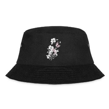 Butterfly with flower - Bucket Hat - black - Front - Lela (165cm)