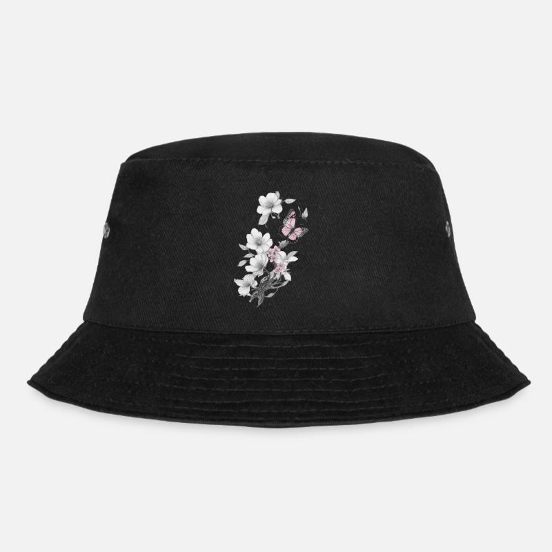 Papillon avec fleur - Bob - noir