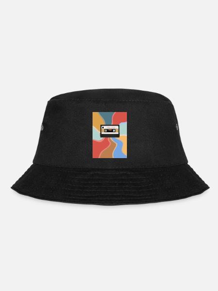 Retro cassette - Bucket Hat - black