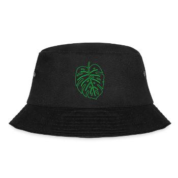 Monstera leaf - Bucket Hat - black - Front - Lela (165cm)